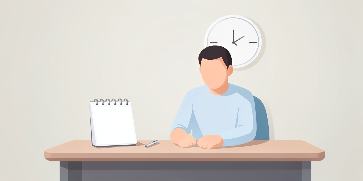 A person planning at a desk with a calendar