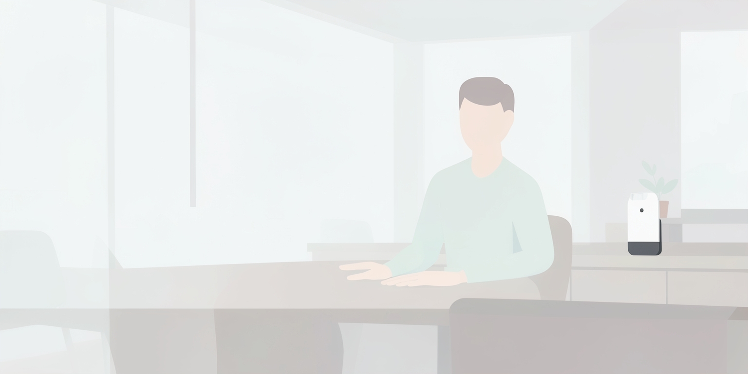 a person speaking to a voice assistant