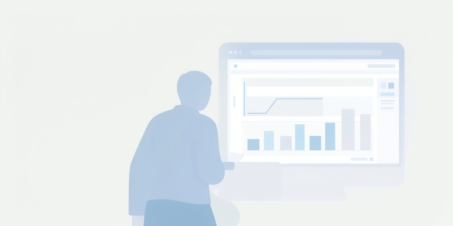 A person viewing website analytics