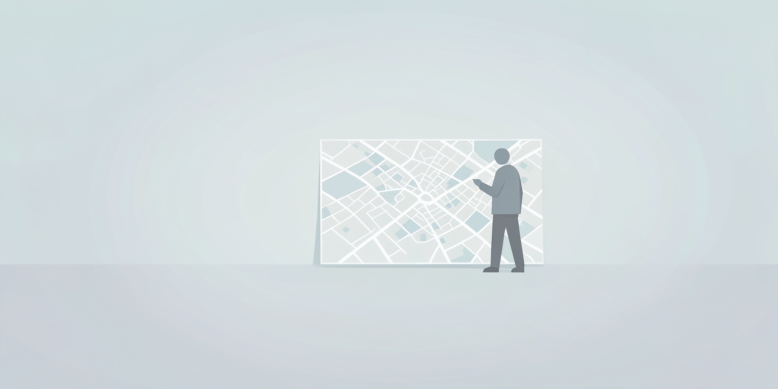 A person viewing a city map
